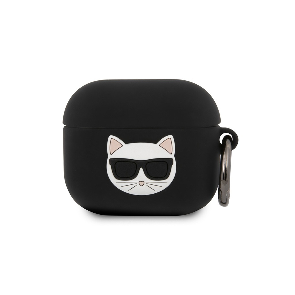 [73306501] Karl Lagerfeld Silicone Case For AirPods 3rd Generation Sil Choupette - Black