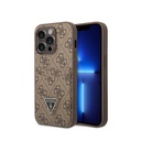 Guess 4G Double Card Triangle Hard Case for iPhone 14 Pro - Brown