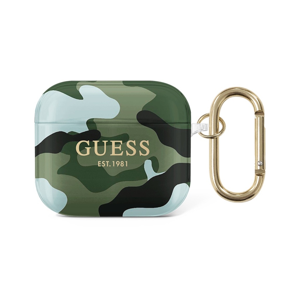 Guess TPU Shinny Camouflage Case for Airpods 3 - Kaki