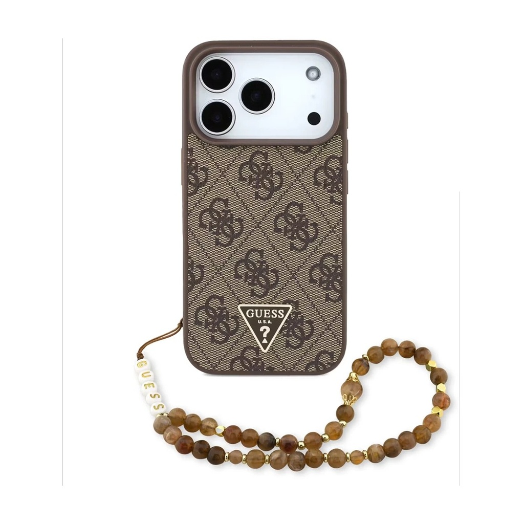 Guess Cover w/ Magsafe Wrist Strap For 17 Pro - Brown
