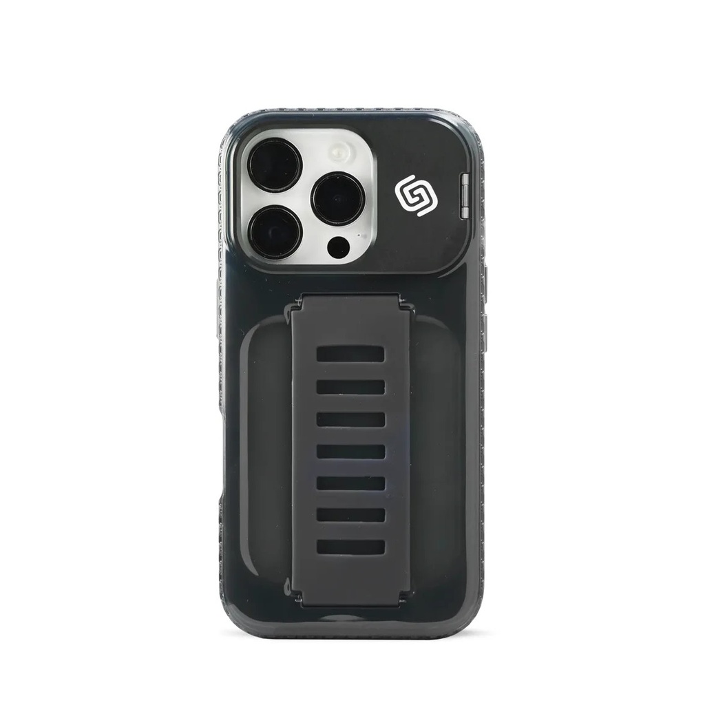 [73000101] Grip2U iPhone 16 Pro Case Boost Kickstand Smoky - Black