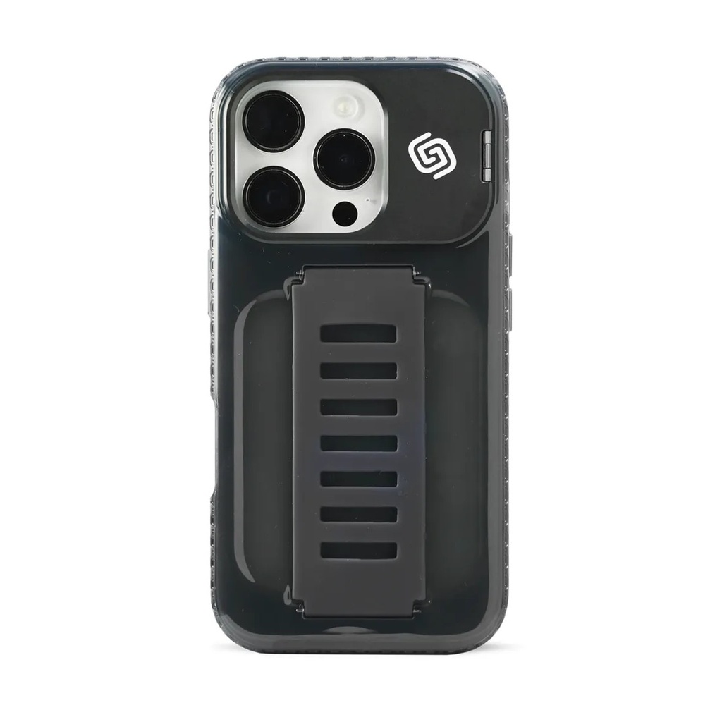 Grip2U iPhone 16 Pro Max Case Boost Kickstand Smoky - Black