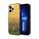 Ferrari Gradient PC/TPU Case With Allover Scuderia & Dyed Bumper For iPhone 14 Pro Max - Yellow