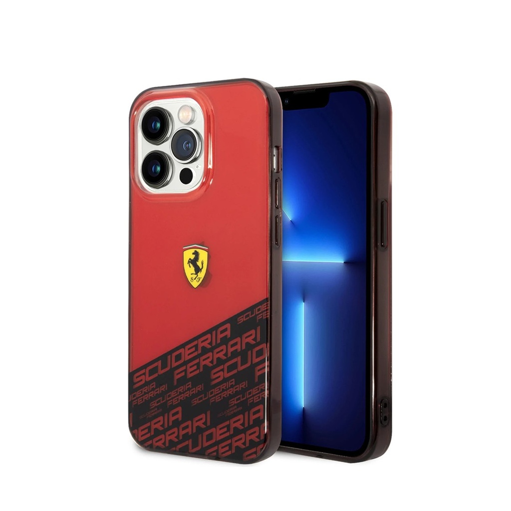 [72700801] Ferrari LUBOR PC/TPU Case For iPhone 14 Pro - Red