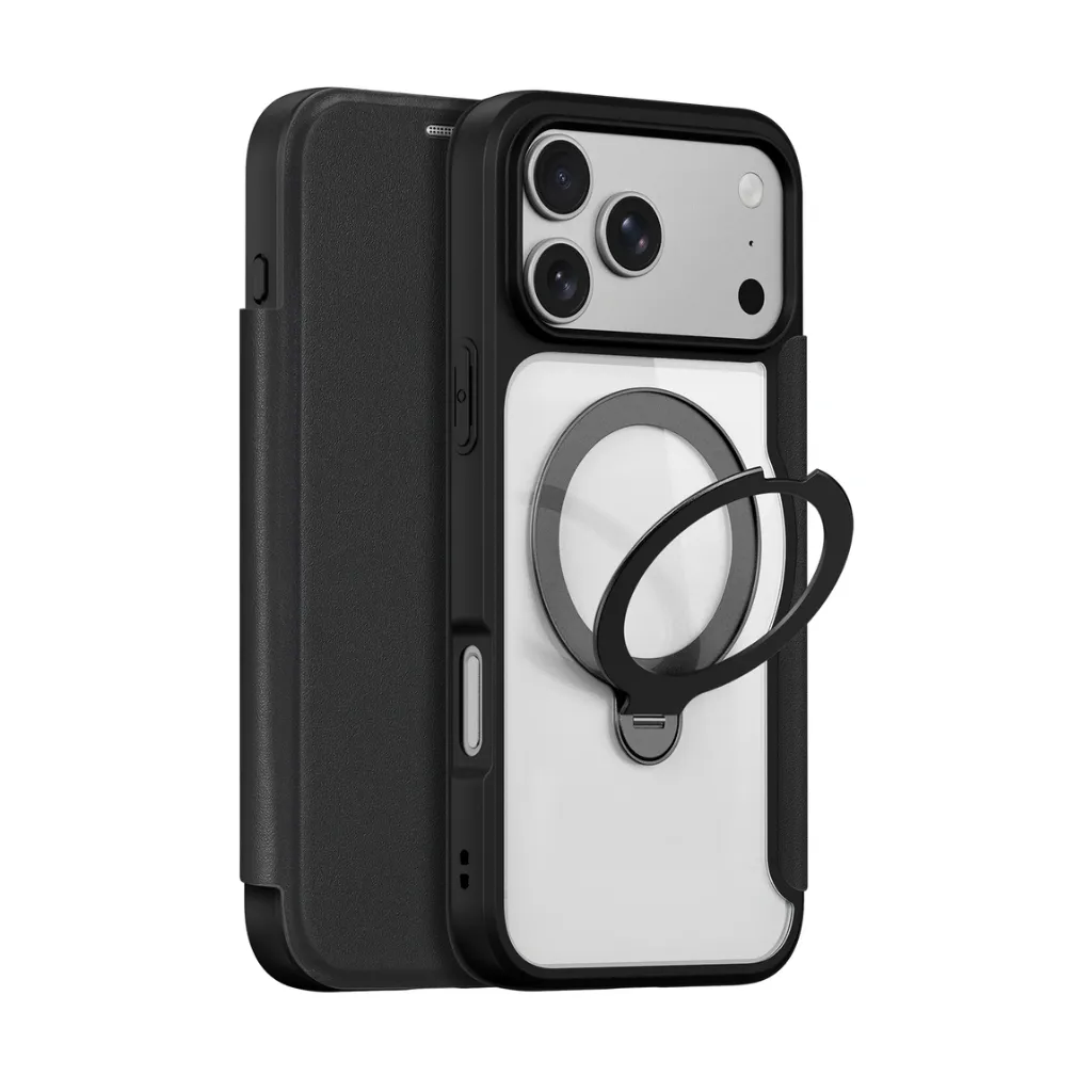 [72300901] Dux Ducis iPhone 17 Pro Max Skin X Pro Magnetic Flip Case - Black