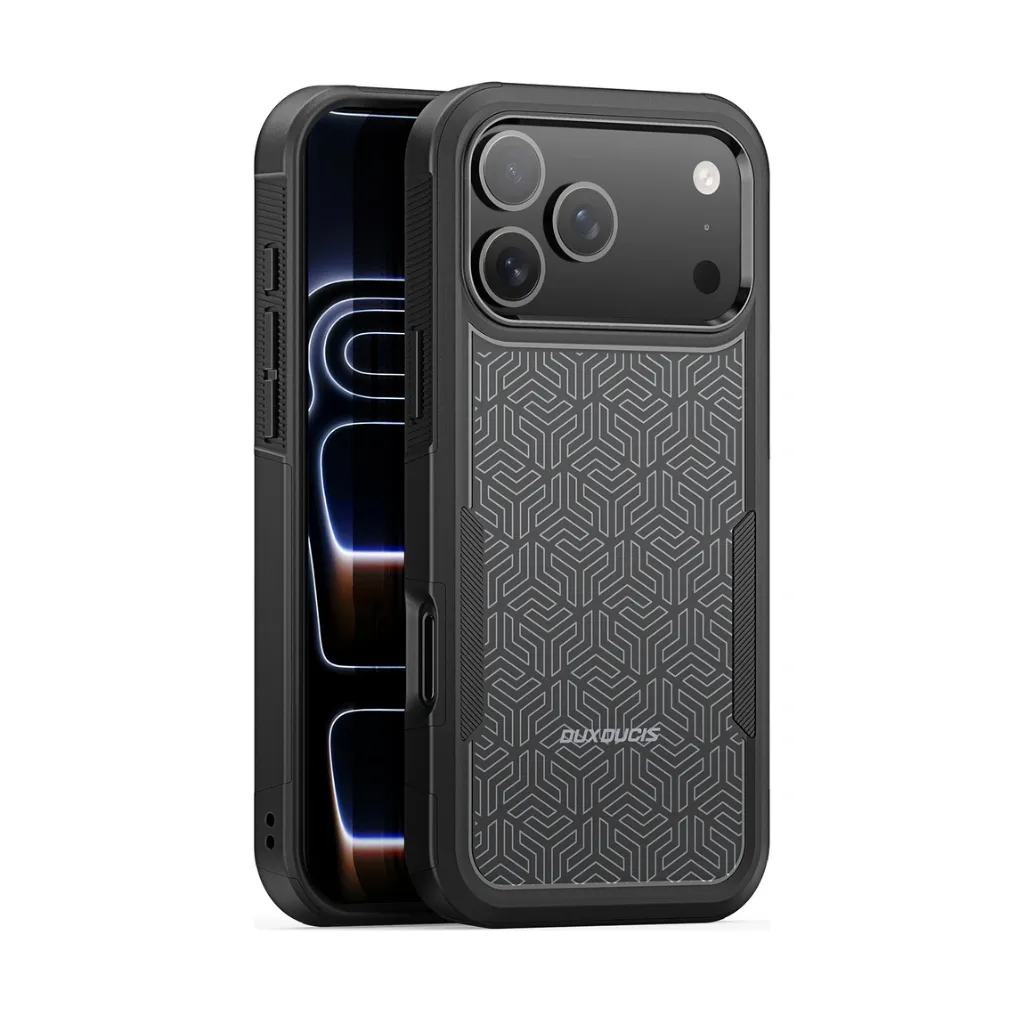 Dux Ducis Shld Apple Case iPhone 17 Pro Max (Triangle Pattern) - Black