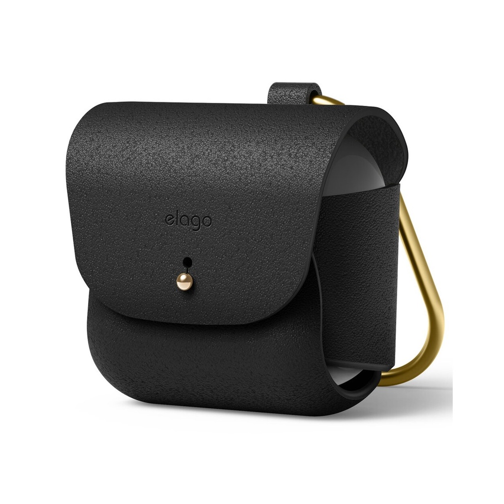 Elago Airpods 3 Leather Case - Black