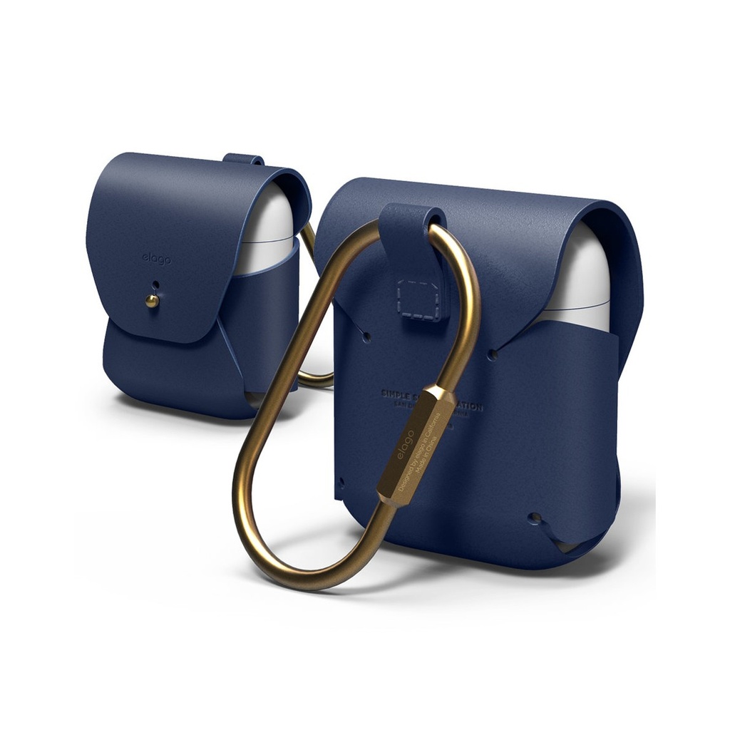 [72602901] Elago Airpods Leather Case - Jean Indigo