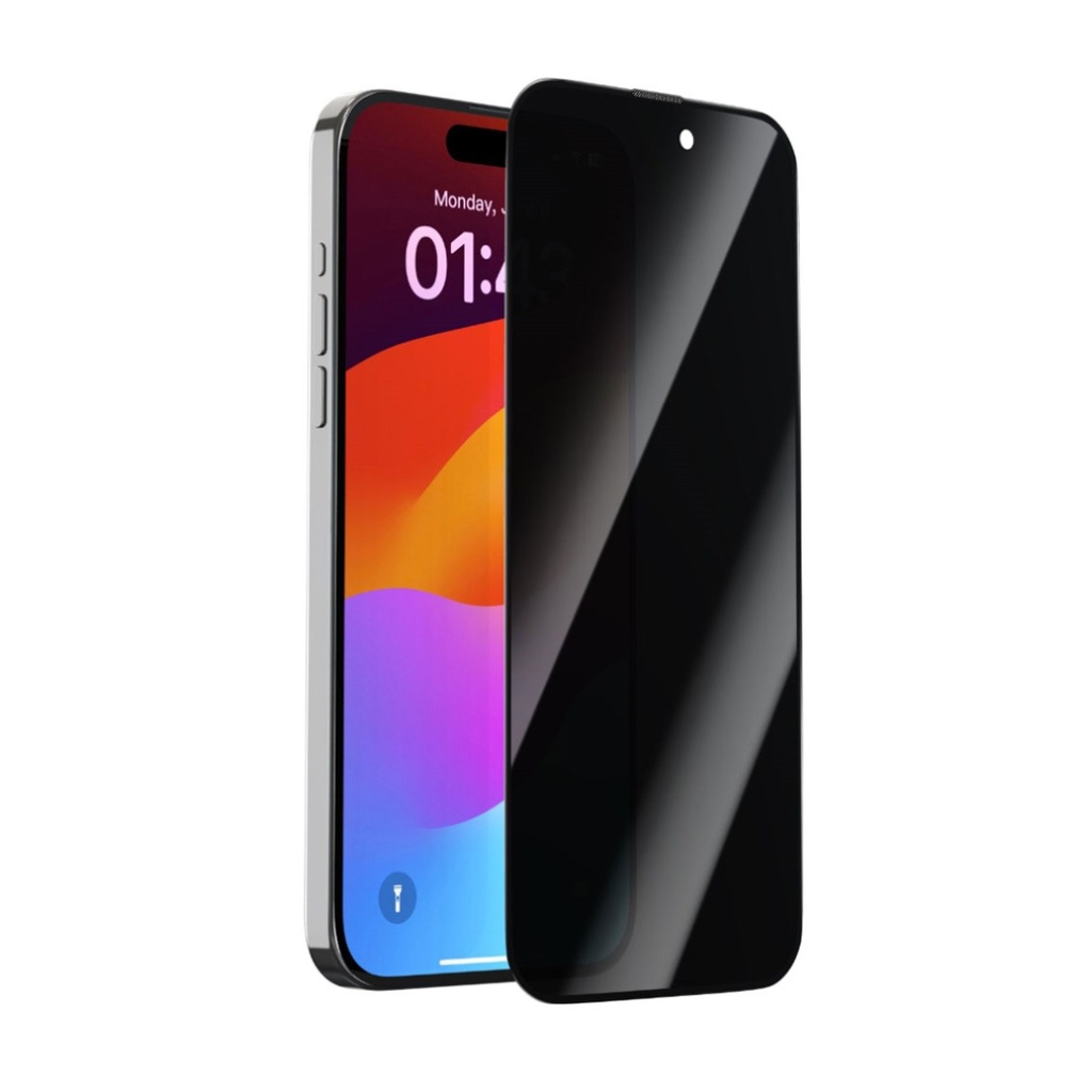 [72203501] Devia Van Series Full Screen Privacy Twice-Tempered Glass for iPhone 15 Pro (6.1") - Black