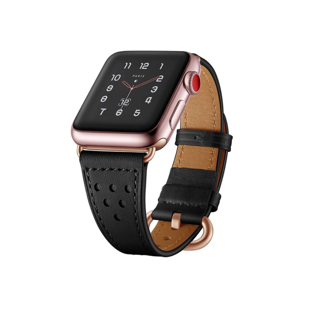 [72200301] DEVIA correa Slim Leather Apple watch 42/44mm NEGRO