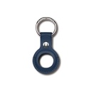 Devia Leather Secure Holder with Key Ring for AirTag – Blue