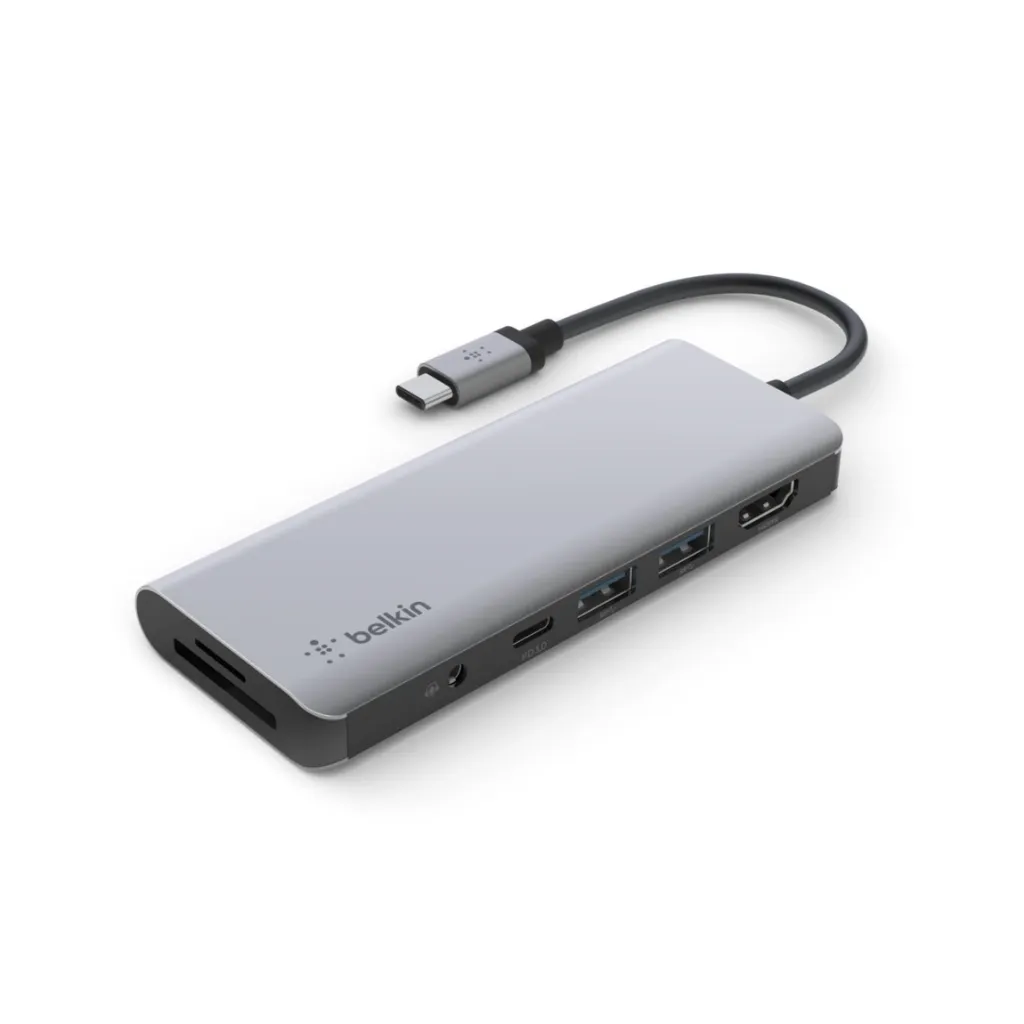 Belkin Connect USB-C 7 in 1 Multiport Adapter - Space Gray