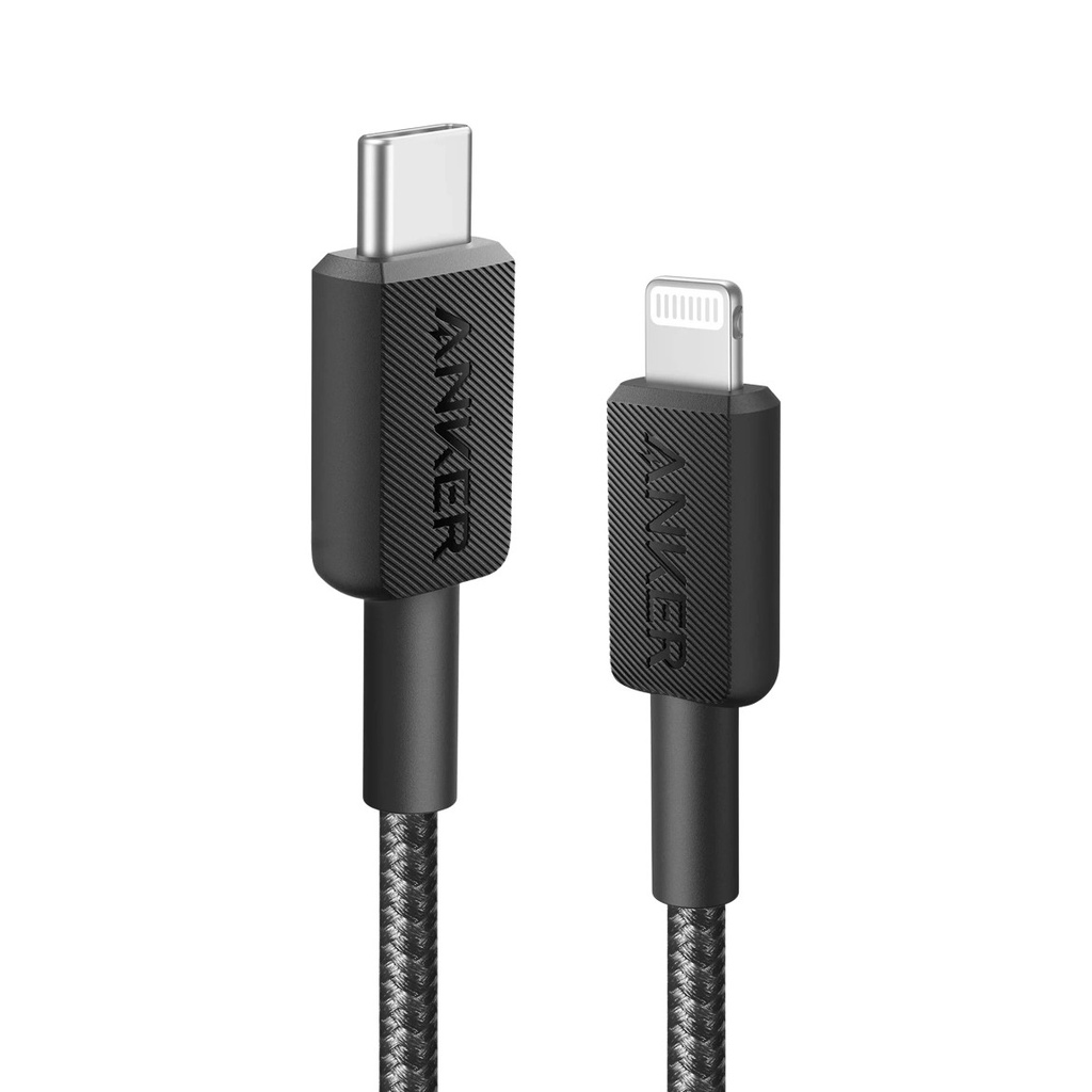 [71100501] Anker 322 USB-C to LIGHTNING Cable (3ft Braided) - Black
