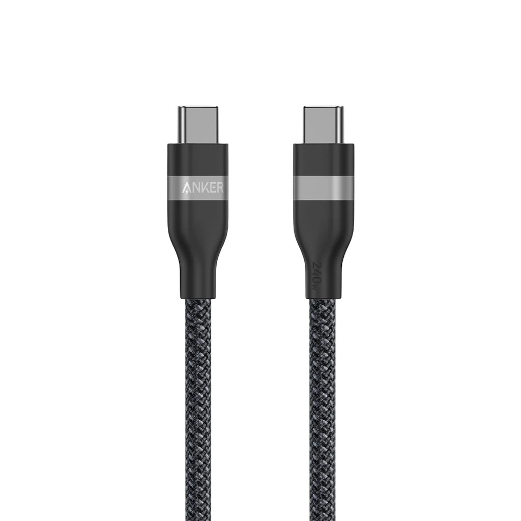 [71104901] Anker Prime USB C to USB C Cable, 240W 3 ft FastCharging USB C Cable, Upcycled-Braided
