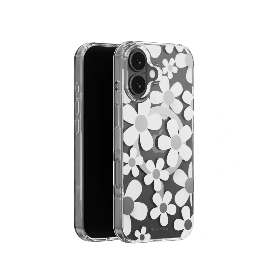 [75602001] SwitchEasy Fleur 3D Patterned Shockproof Case for iPhone 17 | MagSafe - white
