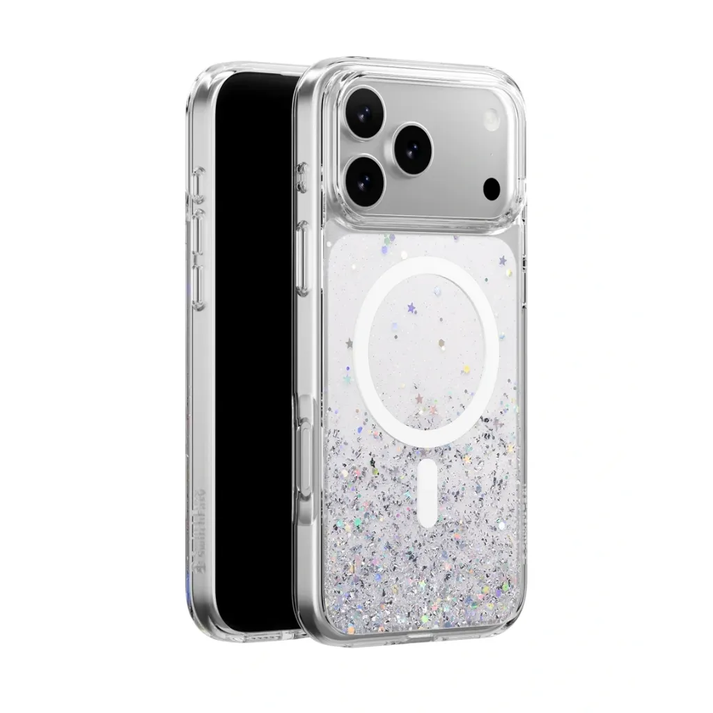 [75603701] SwitchEasy Starfield 3D Glitter Shockproof Case for iPhone 17 Pro max | MagSafe -Transparent / White Ring