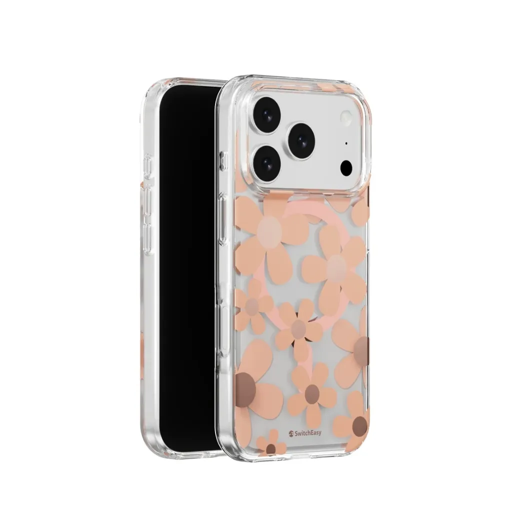 SwitchEasy Fleur 3D Patterned Shockproof Case for iPhone 17 pro | MagSafe - Rose