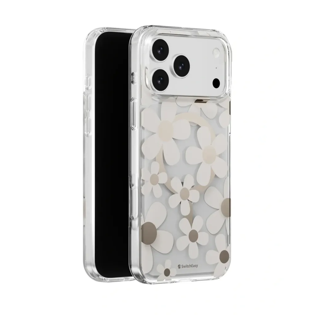[75600101] SwitchEasy Fleur 3D Patterned Shockproof Case for iPhone 17 Pro Max | MagSafe - Golden gray