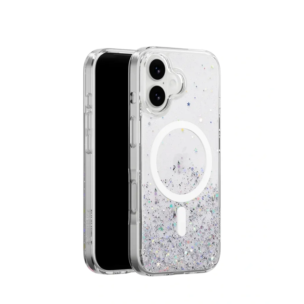 [75604001] SwitchEasy Starfield 3D Glitter Shockproof Case for iPhone 17| MagSafe -Transparent / White Ring