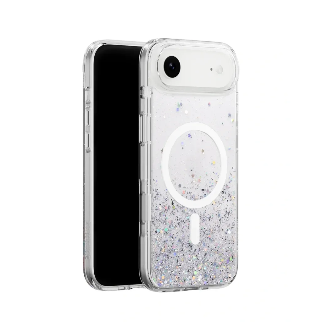 SwitchEasy Starfield 3D Glitter Shockproof Case for iPhone Air | MagSafe -Transparent / White Ring