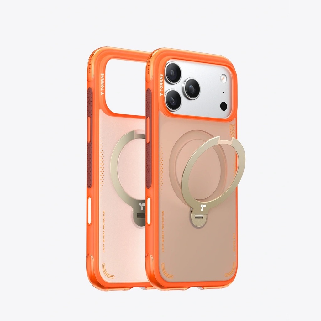 TORRAS OSTAND SPIN AIR 360° KICKSTAND CASE IPHONE 17 PRO - HORIZON ORANGE
