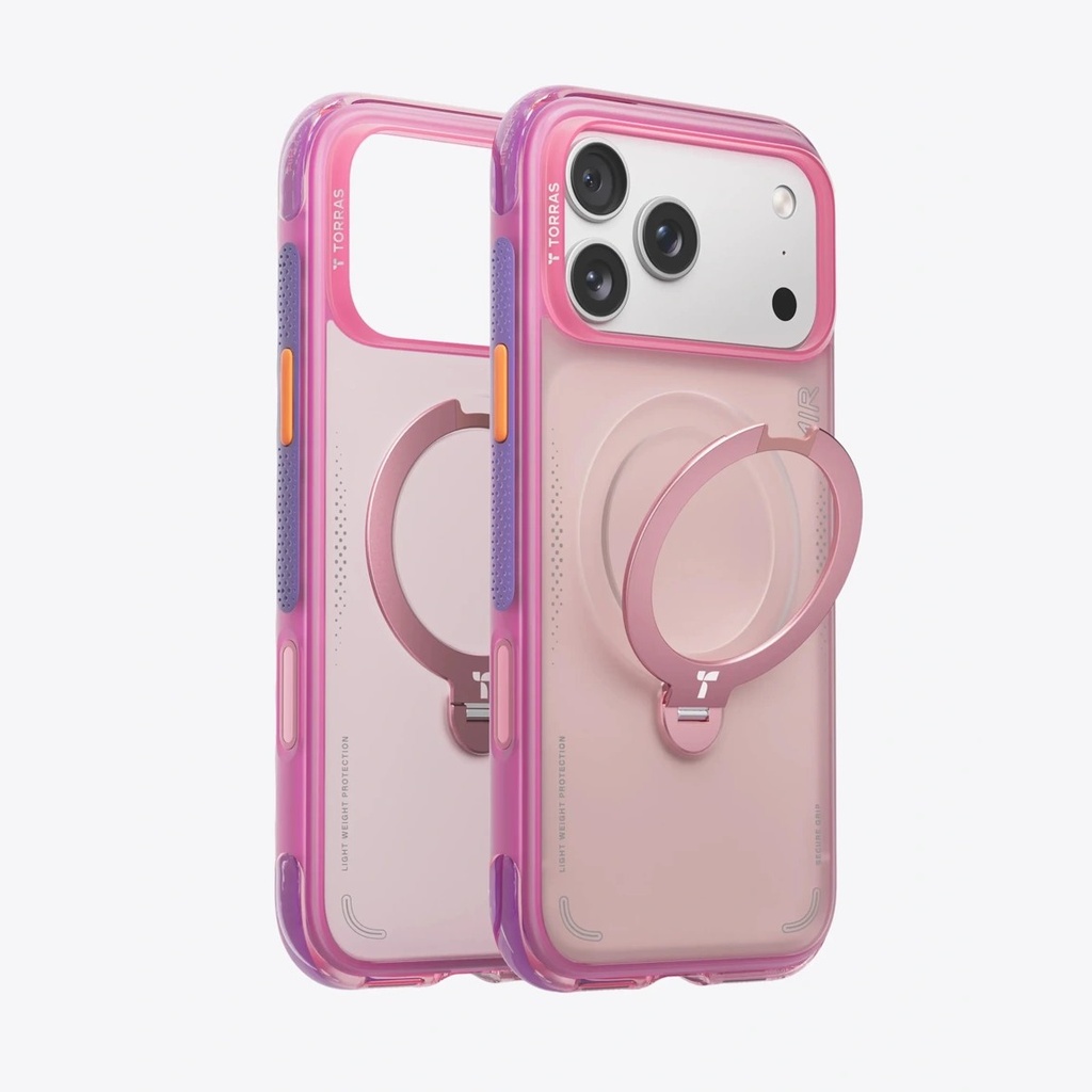 TORRAS OSTAND SPIN AIR 360° KICKSTAND CASE IPHONE 17 PRO MAX - NEON PINK