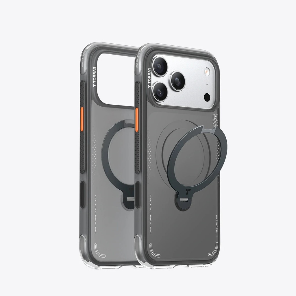 TORRAS OSTAND SPIN AIR 360° KICKSTAND CASE IPHONE 17 PRO - Shadow Black