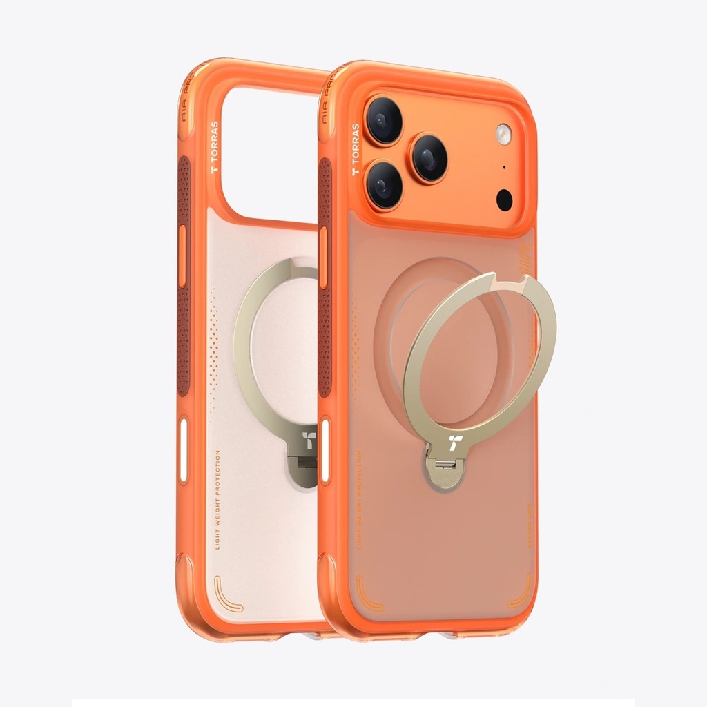 [75700601] TORRAS OSTAND SPIN AIR 360° KICKSTAND CASE IPHONE 17 PRO MAX - HORIZON ORANGE