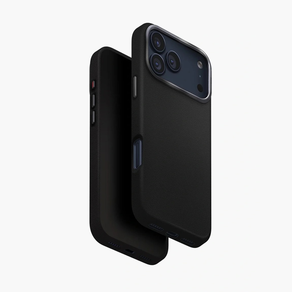 UNIQ LYDEN VEGAN LEATHER CASE IPHONE 17 PRO MAX - DALLAS BLACK