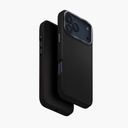 UNIQ LYDEN VEGAN LEATHER CASE IPHONE 17 PRO MAX - DALLAS BLACK