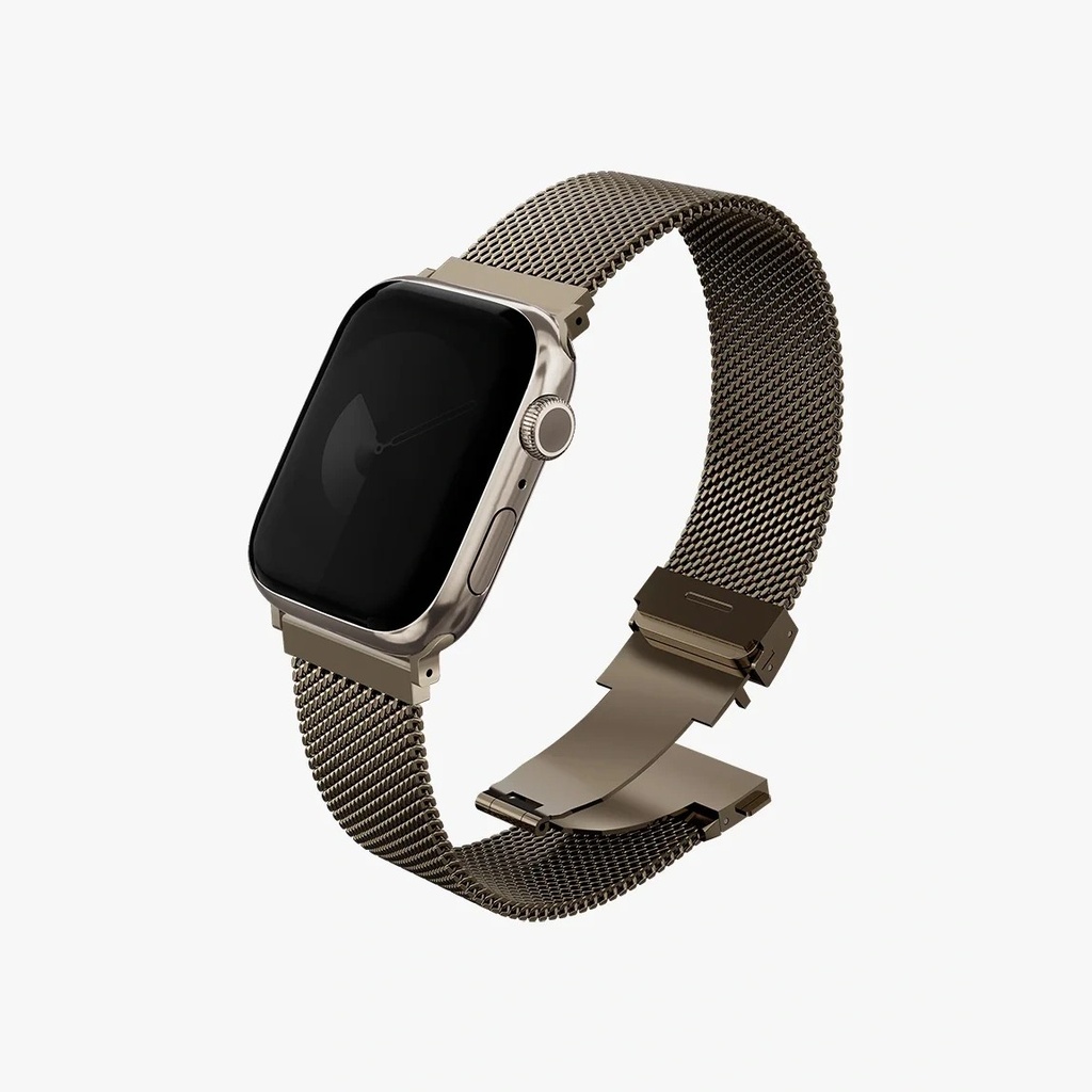 UNIQ DANTE PRO APPLE WATCH SELF-ADJUSTABLE MESH STEEL BAND 49/46/45/44MM- Gold