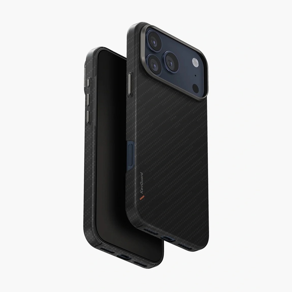 UNIQ KEVA EDGE GENUINE ARAMID FIBER CASE IPHONE 17 PRO MAX - CARBON BLACK