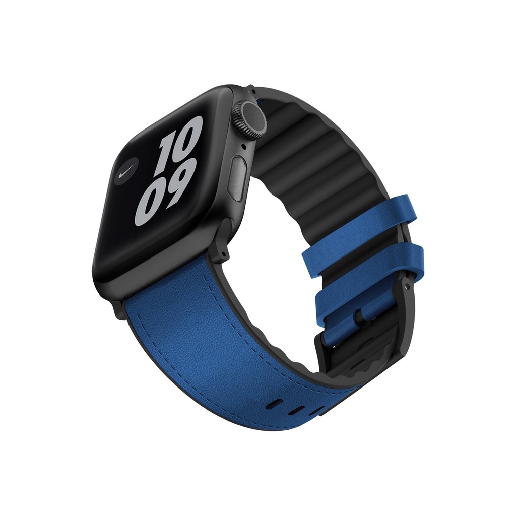 [76101701] Viva Madrid Ventrux Leather Strap for Apple Watch 42/44mm - Eventide Blue