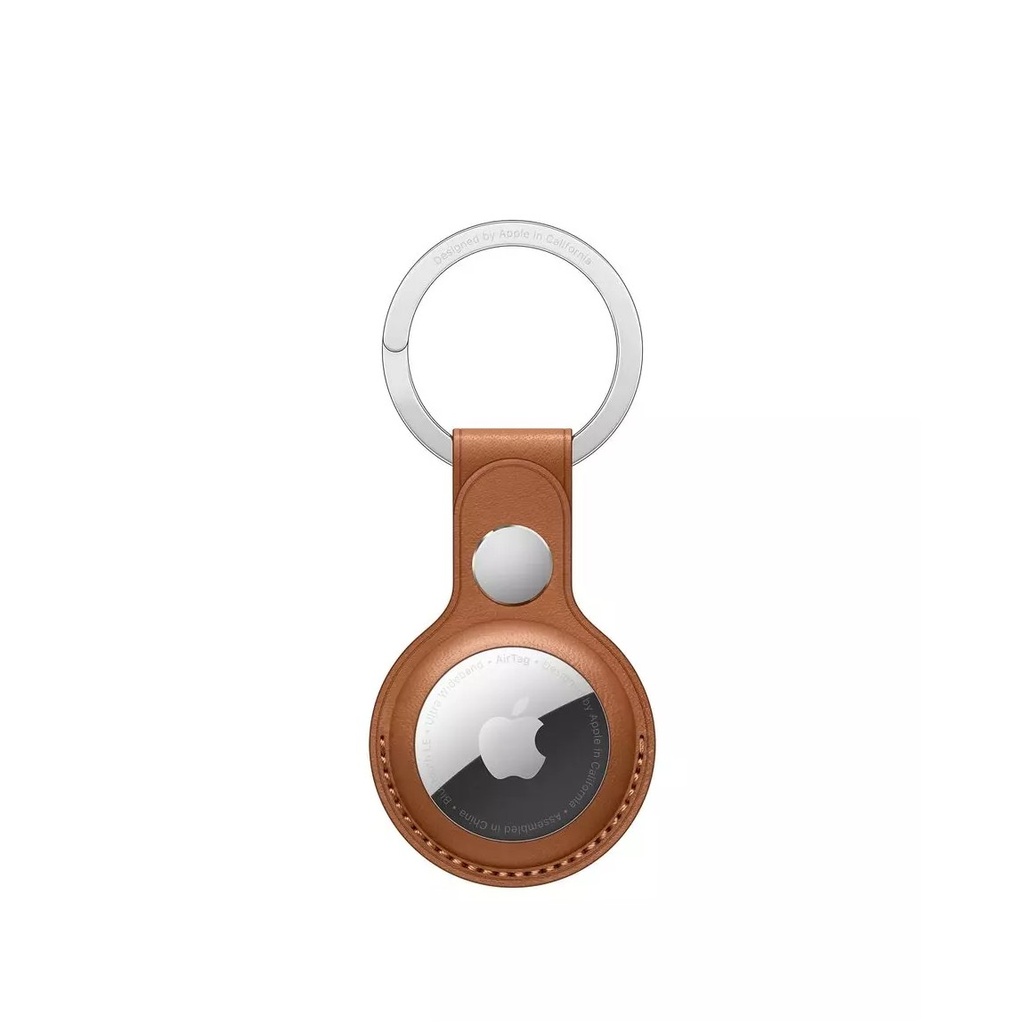 Wiwu Leather Key Ring Airtag Anahtarlk Brown