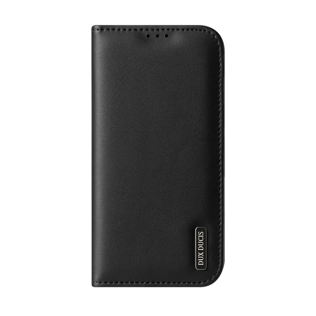 Dux Ducis  Hivo  Genuine Leather Book Case - iPhone 17 Pro Max - BLACK