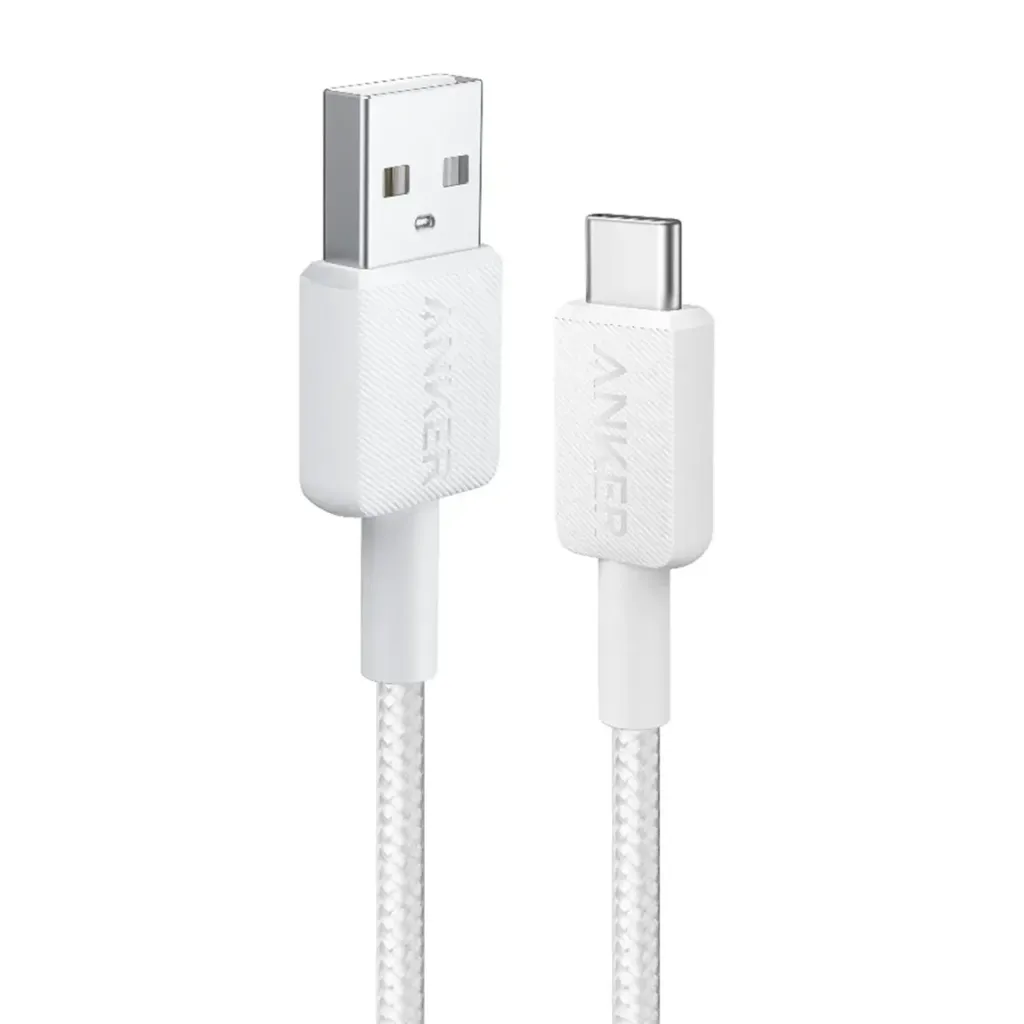 Anker 322 USB-A to USB-C Cable (3ft Braided) -White