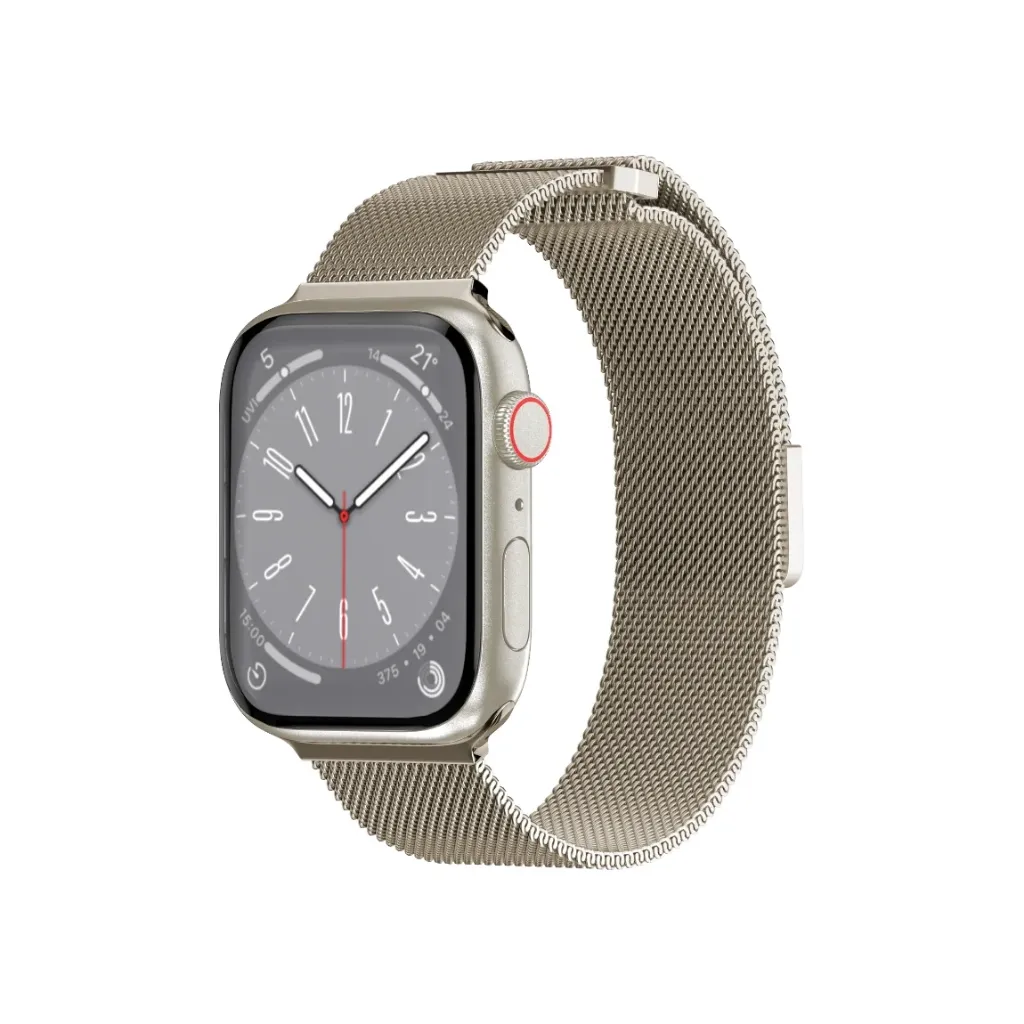 SwitchEasy Mesh Stainless Steel Apple Watch Loop -44/45/46/49mm -Starlight