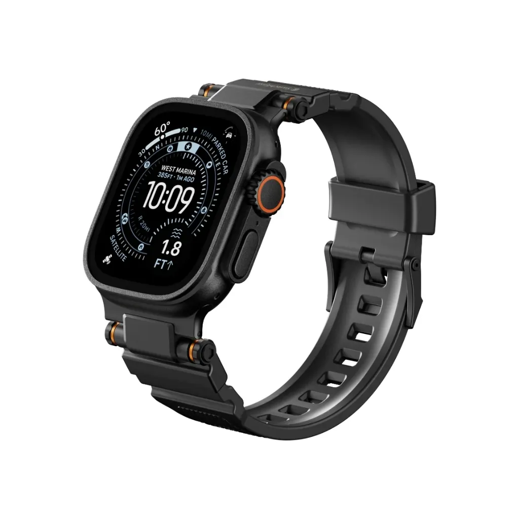 SwitchEasy Rugged Silicone Watch Band-44/45/46/49 -Black