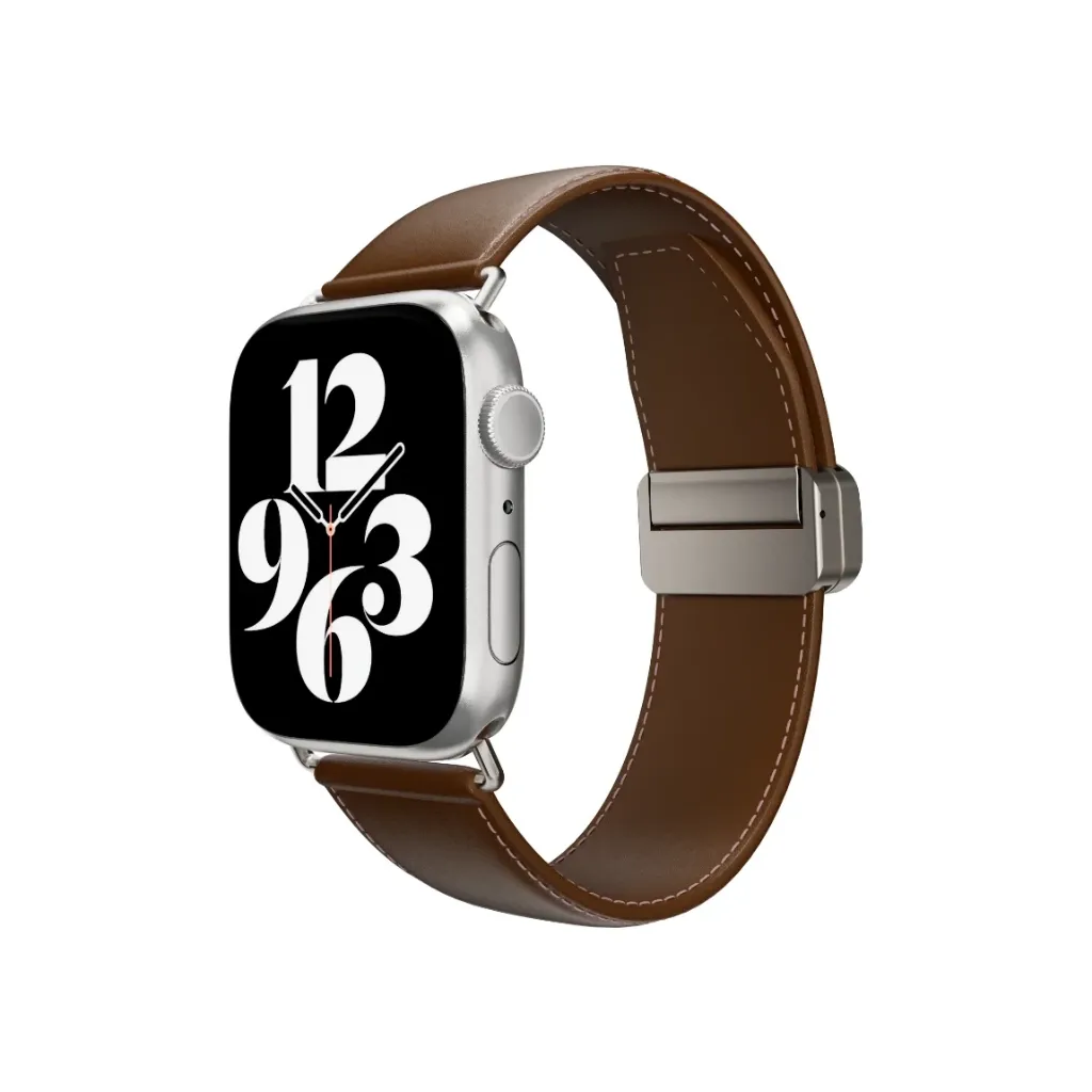 SwitchEasy Classic Genuine Leather Apple Watch Band 44/45/46/49mm - Brown