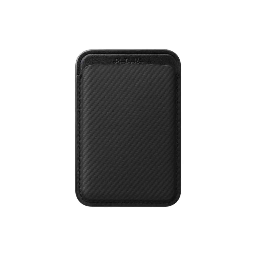 PITAKA Magnetic Woven Wallet - Black/Grey (Twill)