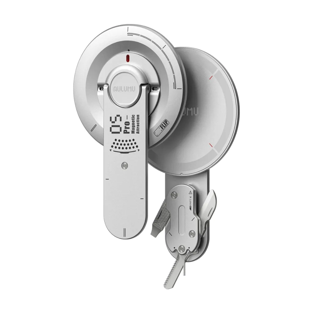 Aulumu G05 Pro 8-in-1 Multifunctional Magnetic Phone Stand - Mechanical Silver