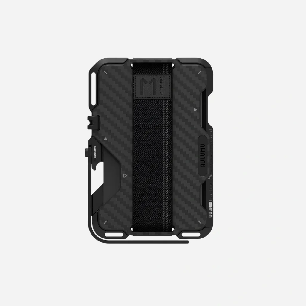 Aulumu Multi-Tool Magnetic Metal Wallet | Carbon Fiber Cover | MagSafe
