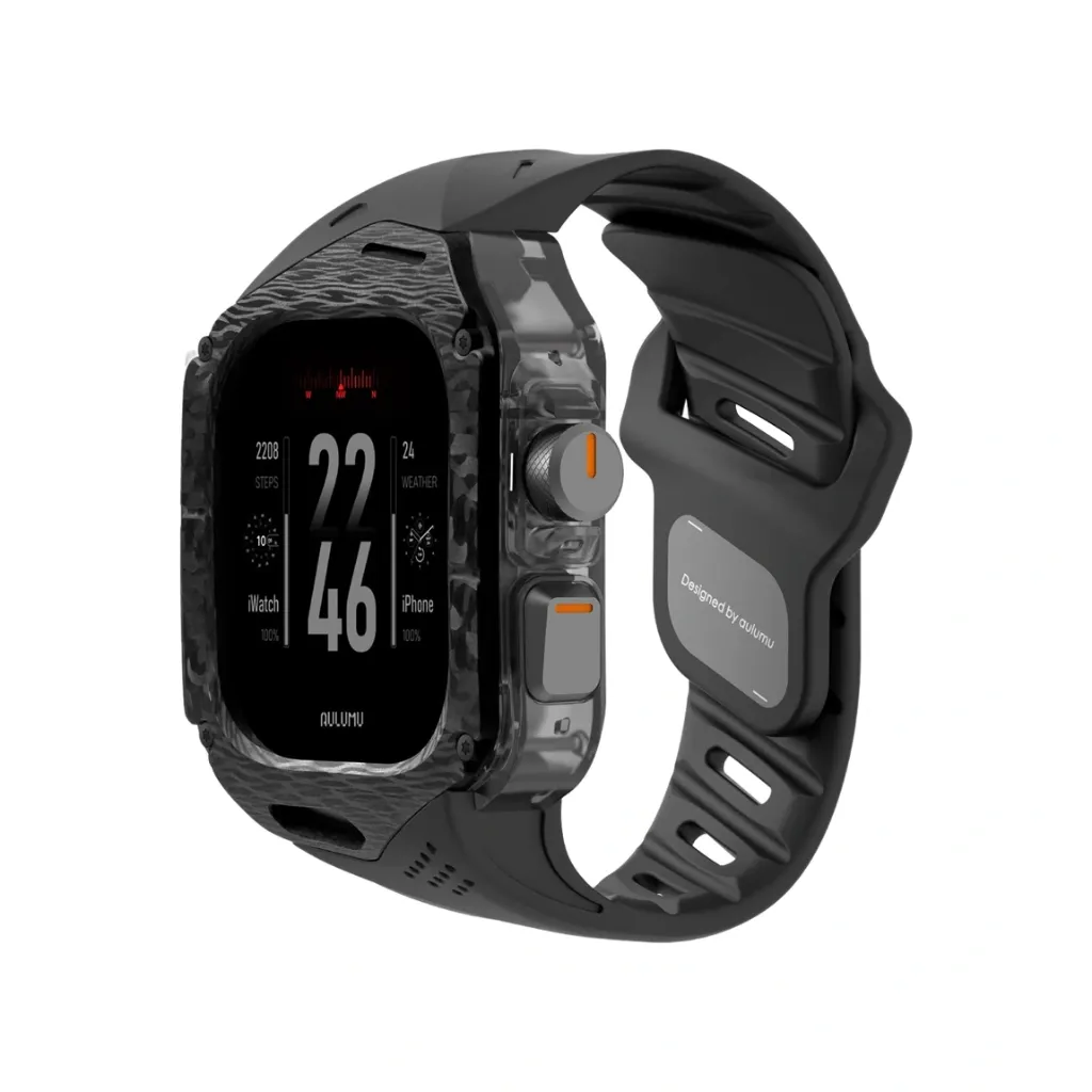 Aulumu A01 case with Carbon Fiber Cover+Black Band