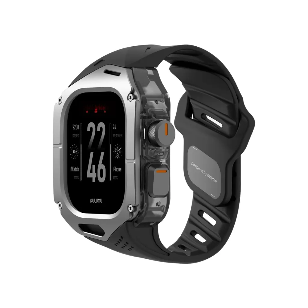 Aulumu A01 case with Titanium Cover+Black Band