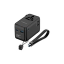 Powerology 2500W Universal Travel Adapter with 4000mAh Power Bank - Black