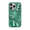 Lacoste Hard Case IML Double Layer & Dyed Bumper Lettrines Compatible with iPhone 14 Pro Max - Green