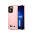 Karl Lagerfeld 3D Monogram Hard Case for iPhone 14 Pro - Pink