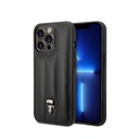 Karl Lagerfeld Nylon Puffy Ikonik Pin Hard Case for iPhone 14 Pro - Black