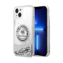 Karl Lagerfeld Liquid Glitter RSG Hard Case for iPhone 14 Plus - Silver