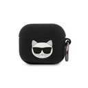 Karl Lagerfeld Silicone Case For AirPods 3rd Generation Sil Choupette - Black
